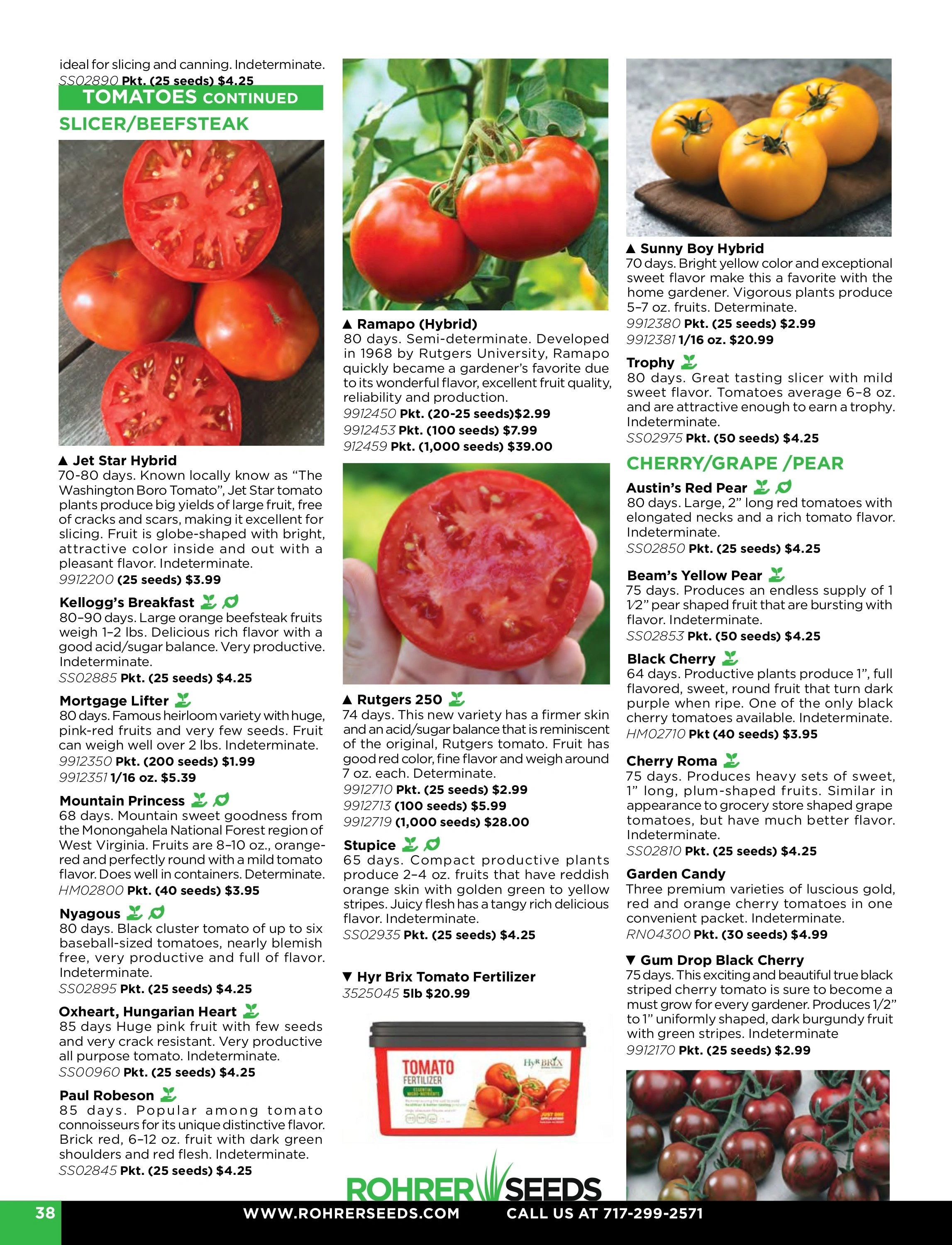 Rohrer Seeds flyer page 38