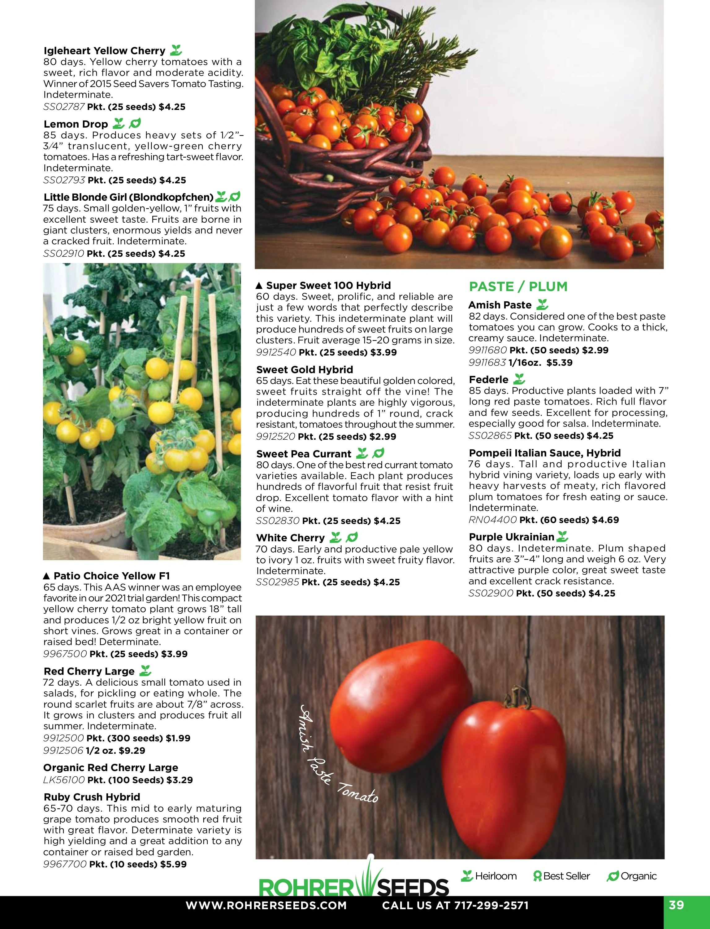 Rohrer Seeds flyer page 39