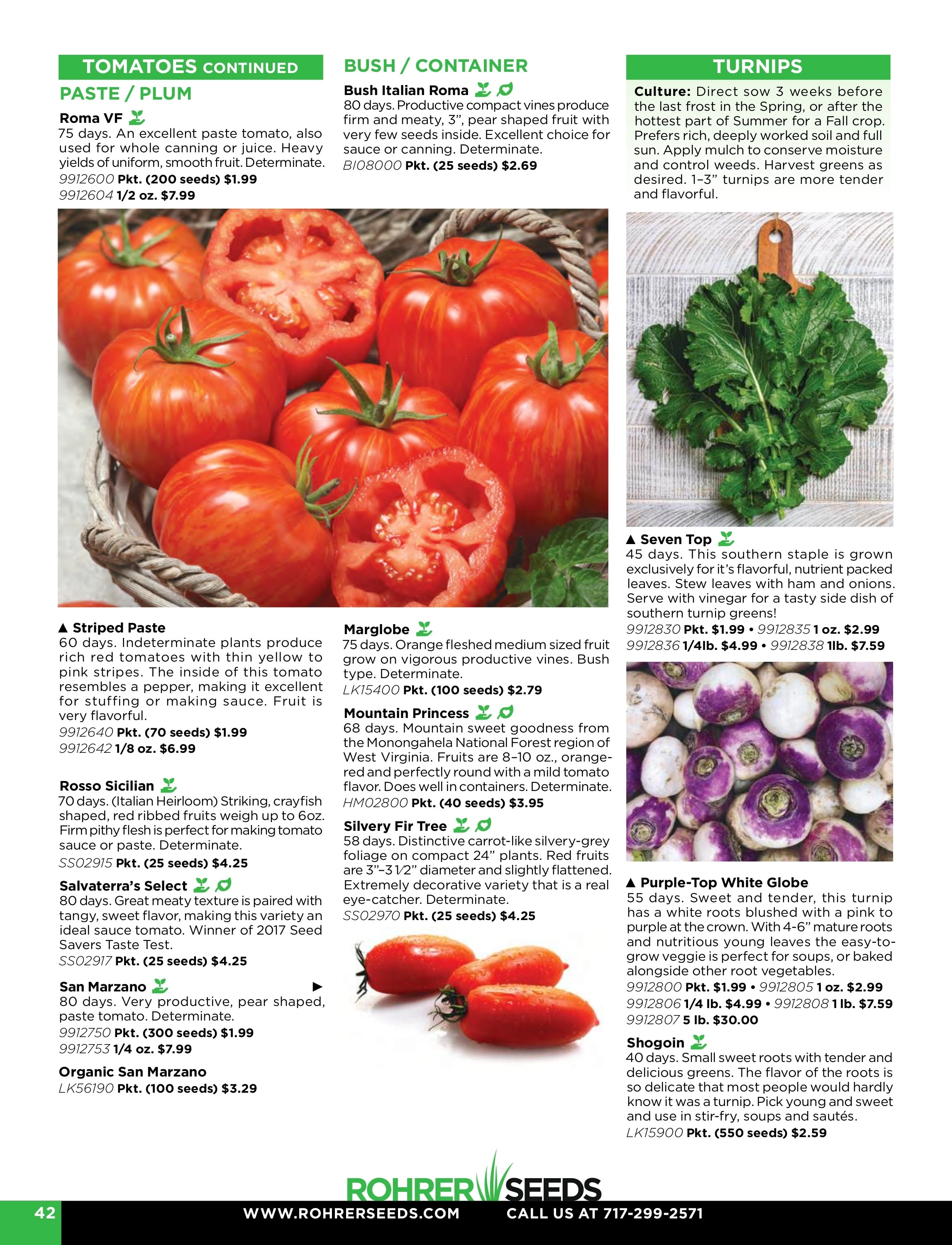 Rohrer Seeds flyer page 42