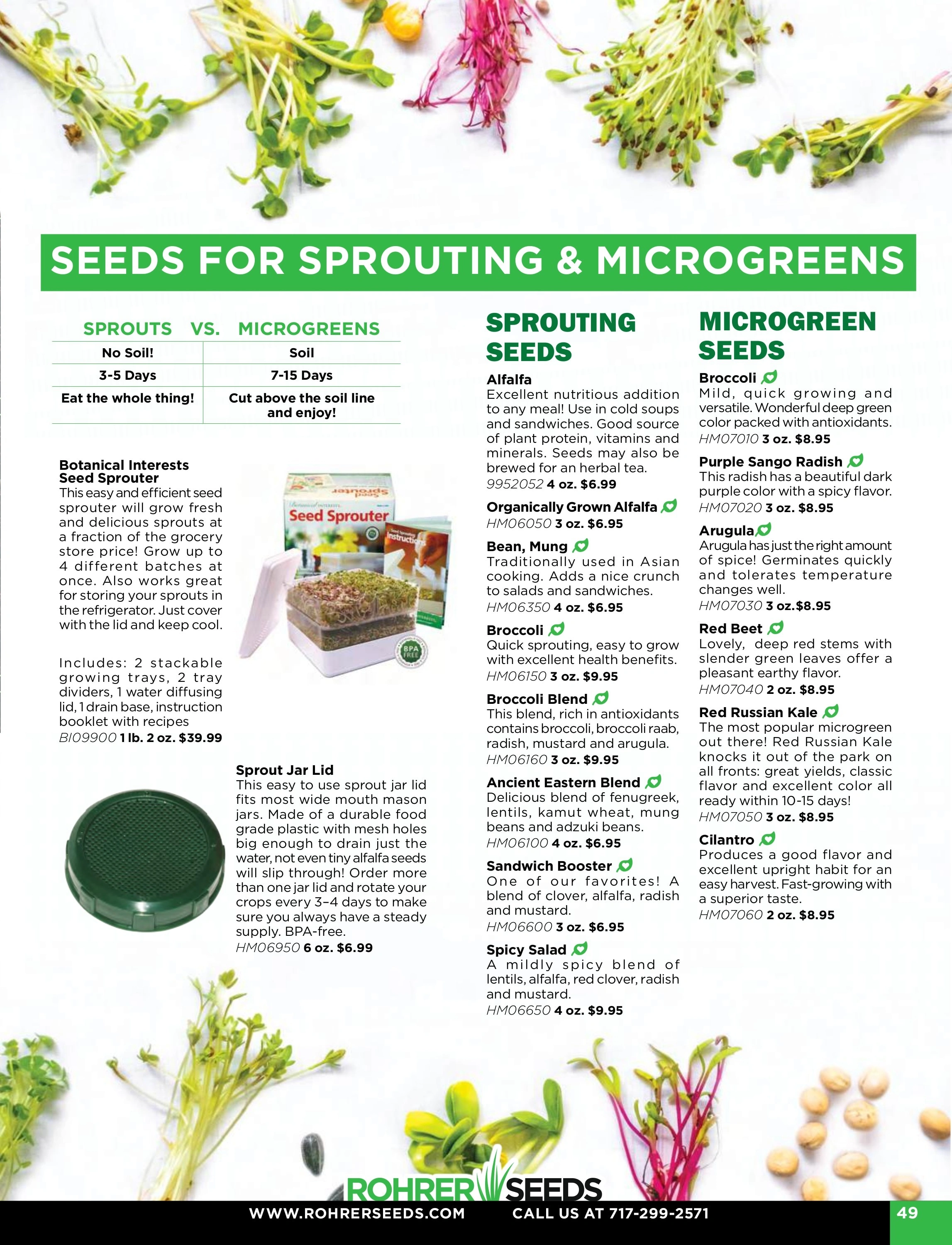 Rohrer Seeds flyer page 49