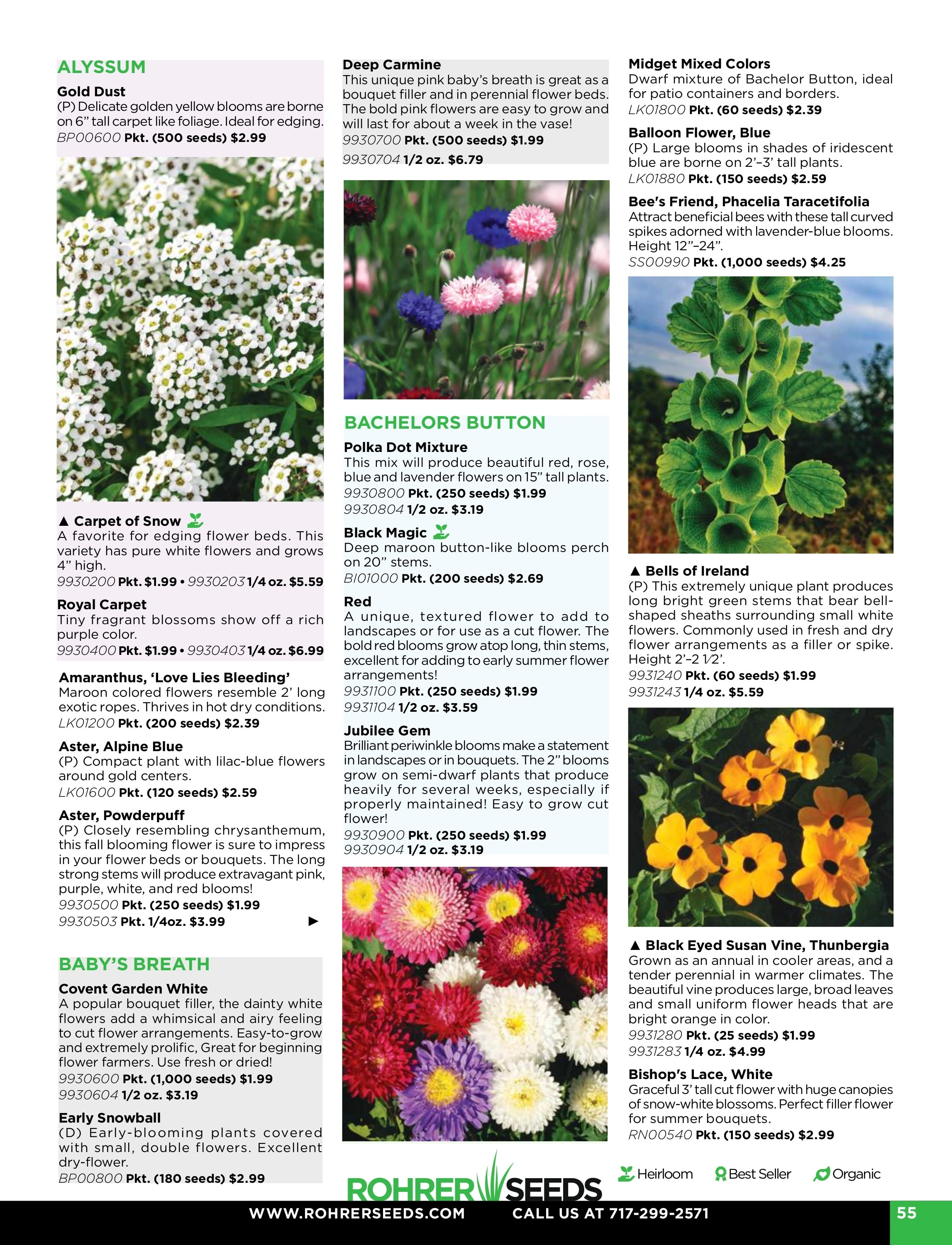 Rohrer Seeds flyer page 55