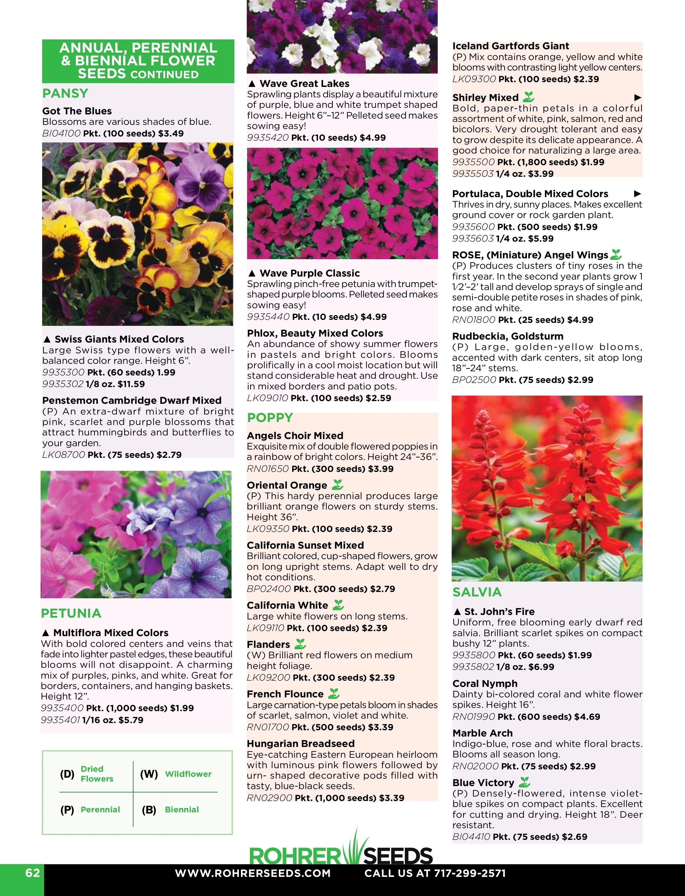 Rohrer Seeds flyer page 62