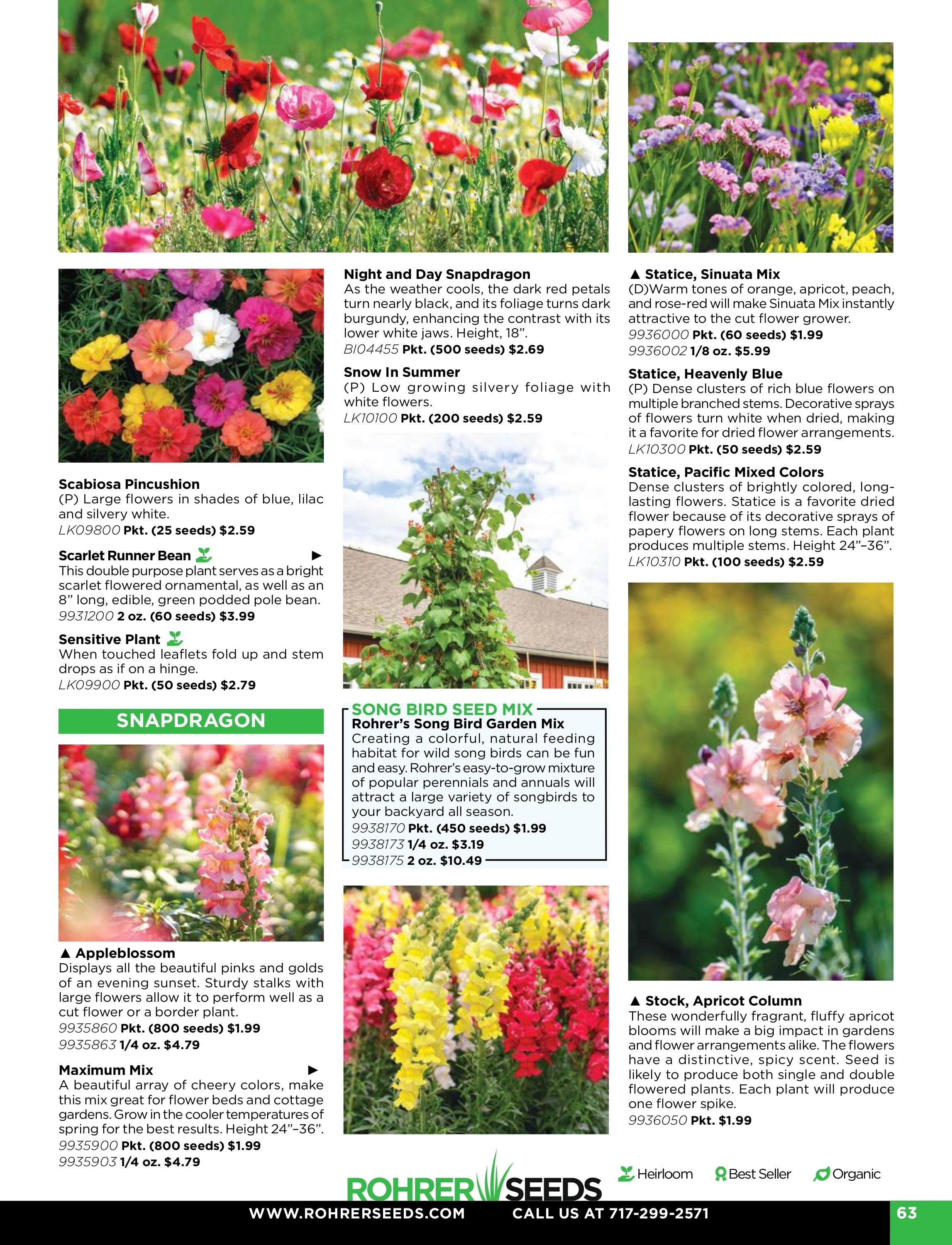 Rohrer Seeds flyer page 63