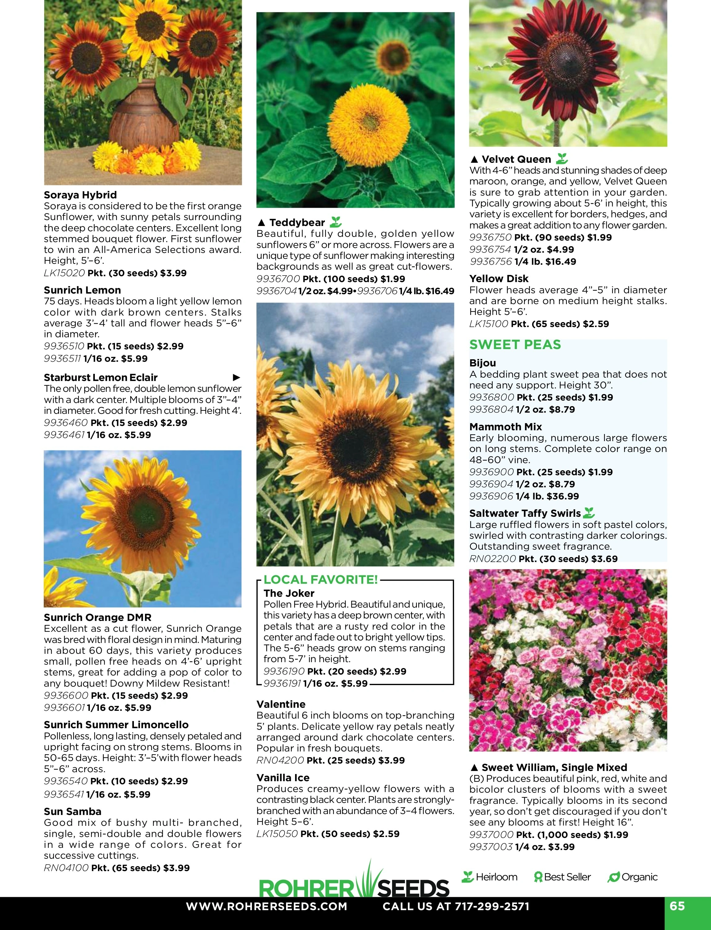 Rohrer Seeds flyer page 65