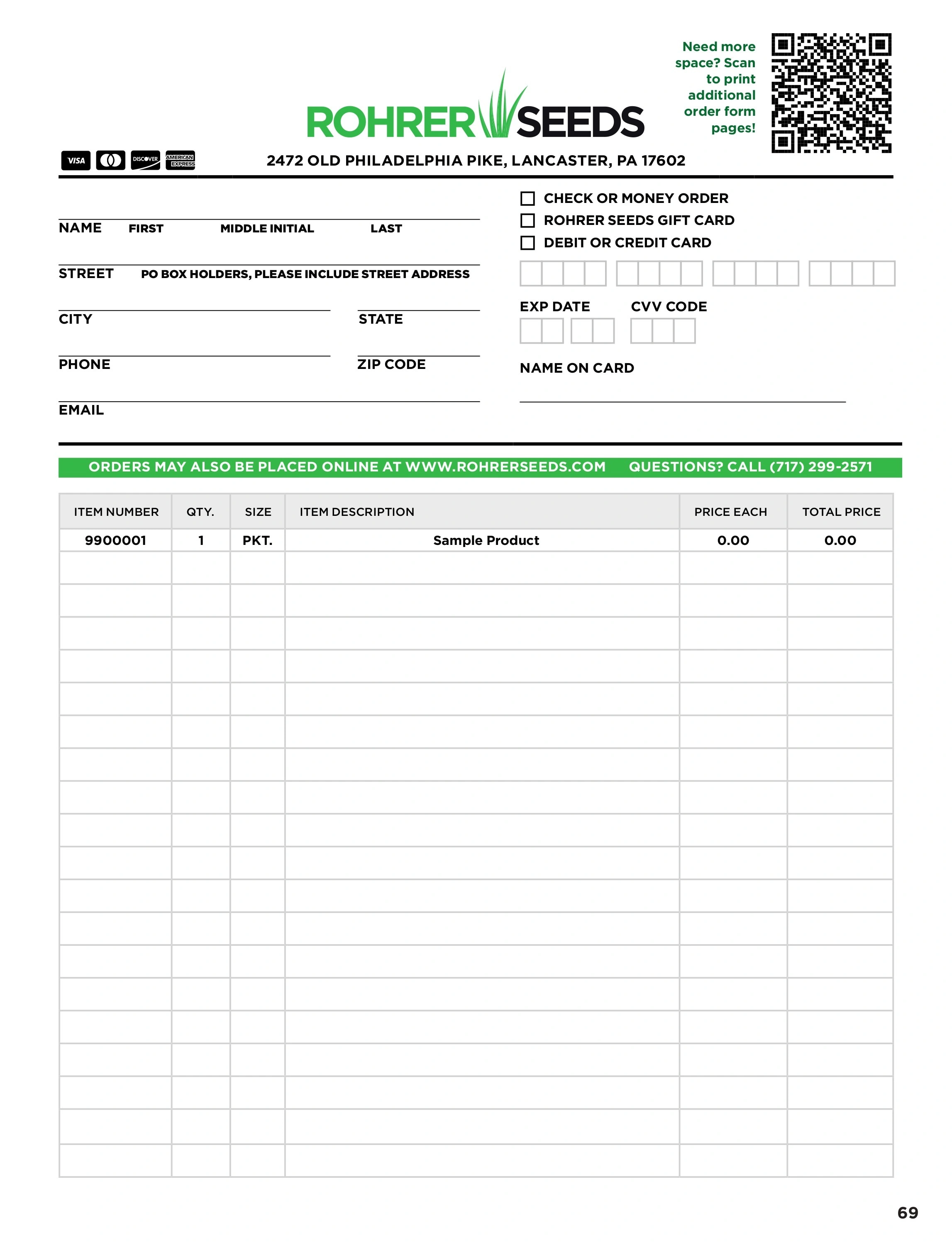 Rohrer Seeds flyer page 69
