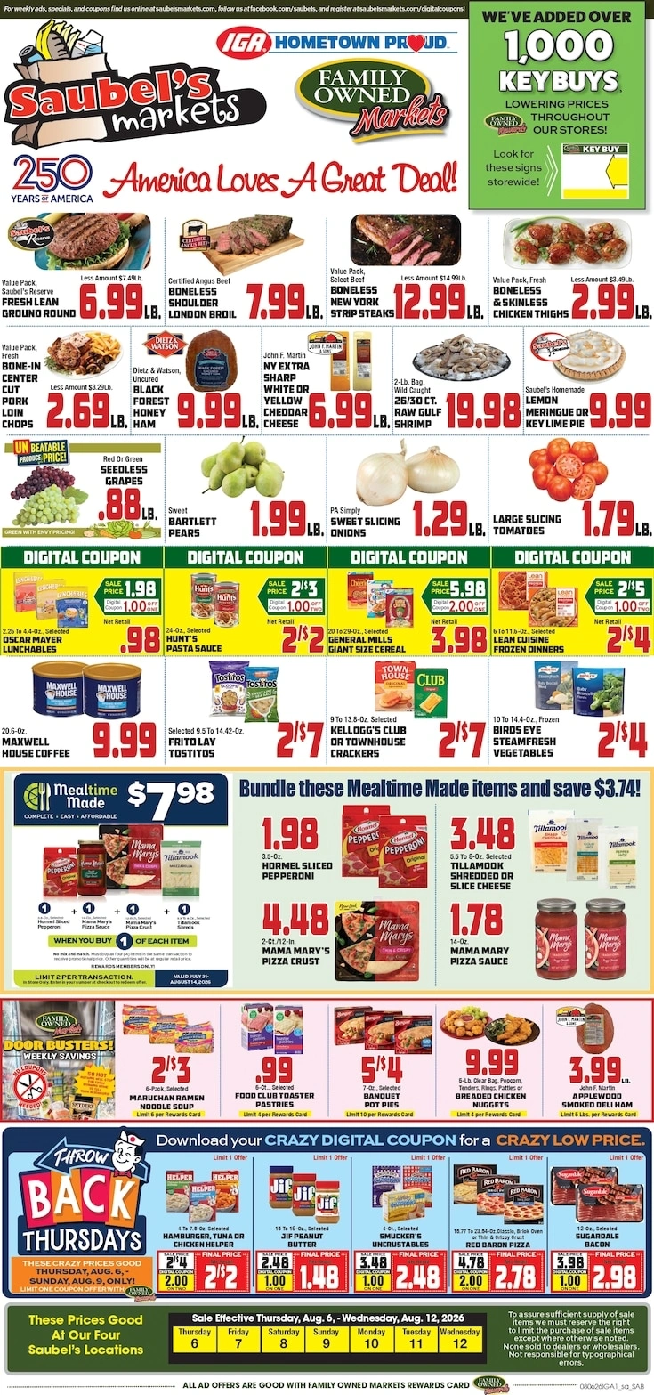 Saubel's Markets flyer page 1