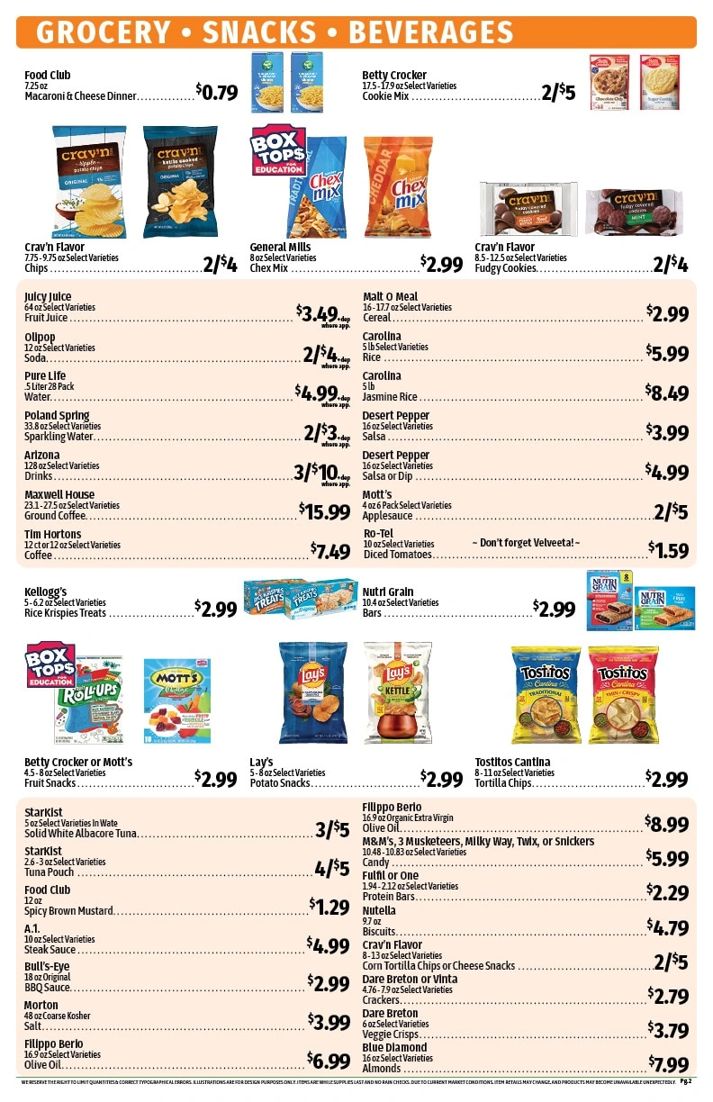 Saucier's Market flyer page 2