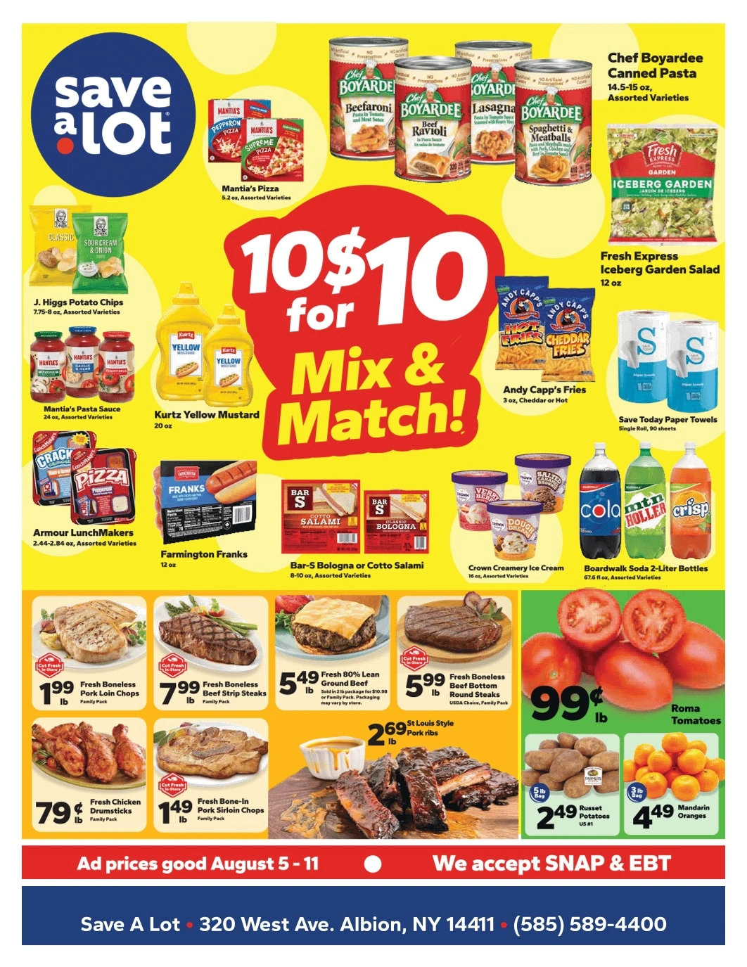 Save a Lot Food Stores flyer page 1