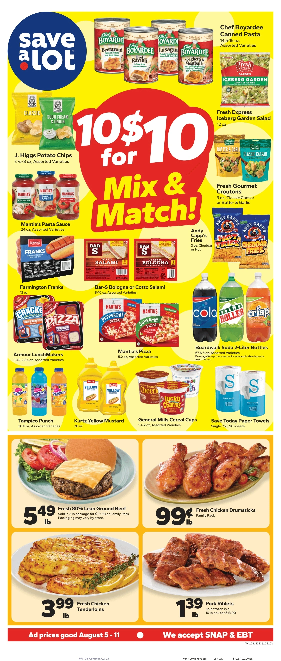 Save a Lot Food Stores flyer page 1