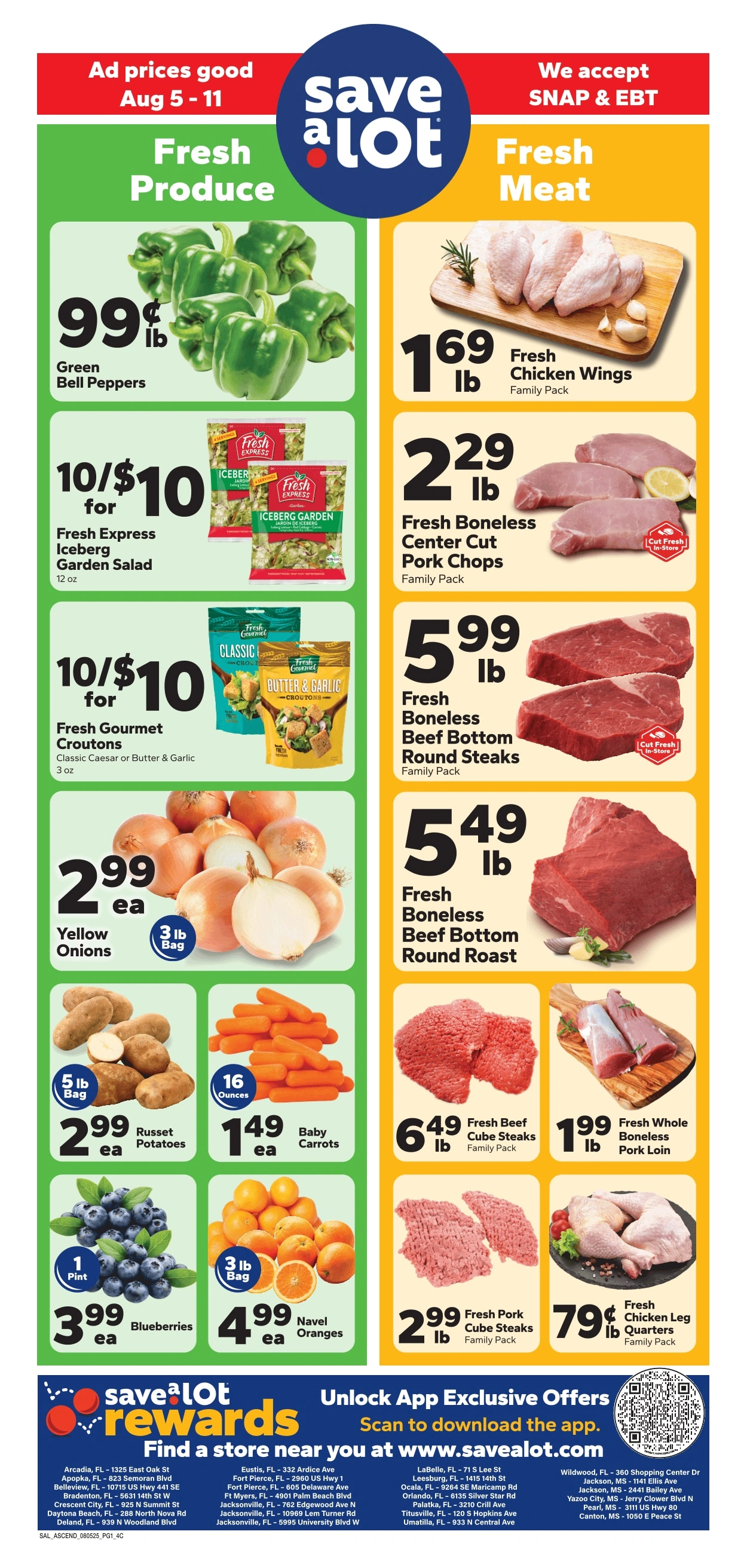 Save a Lot Food Stores flyer page 1