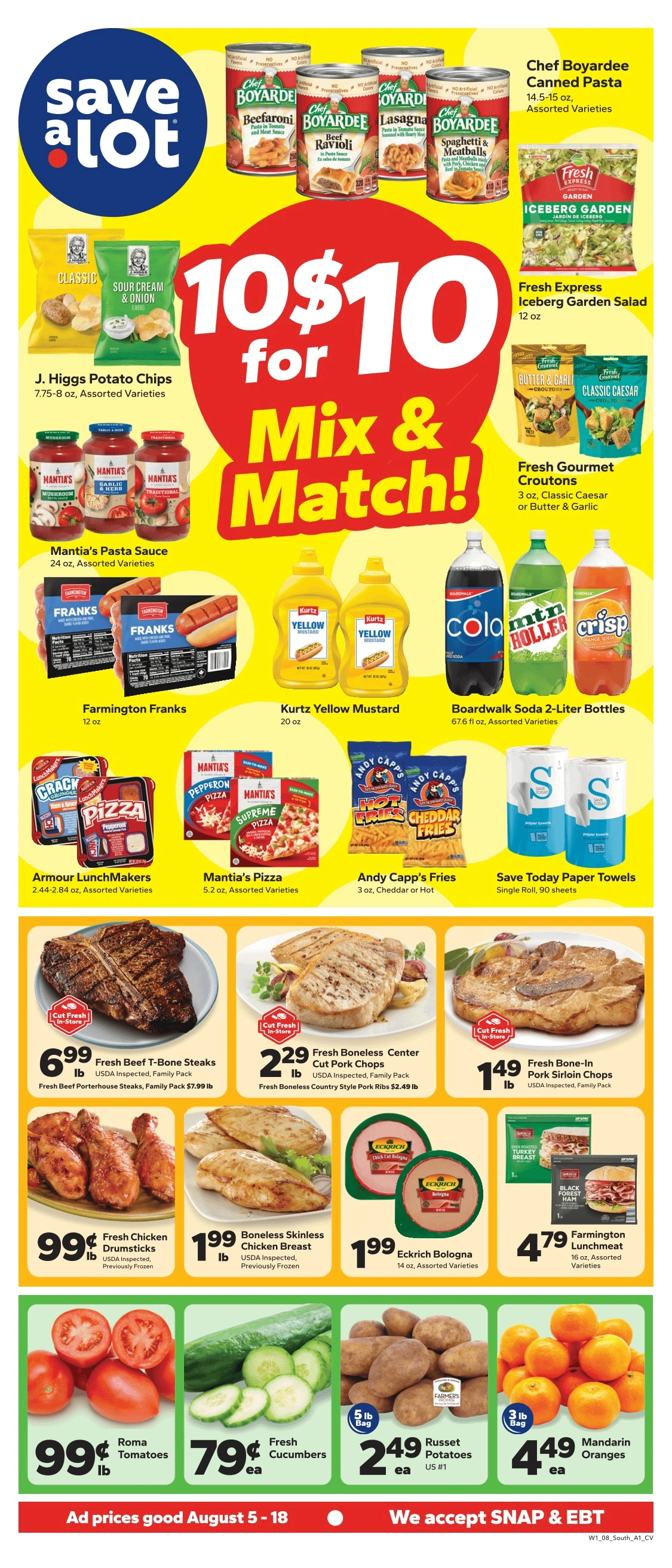 Save a Lot Food Stores flyer page 1