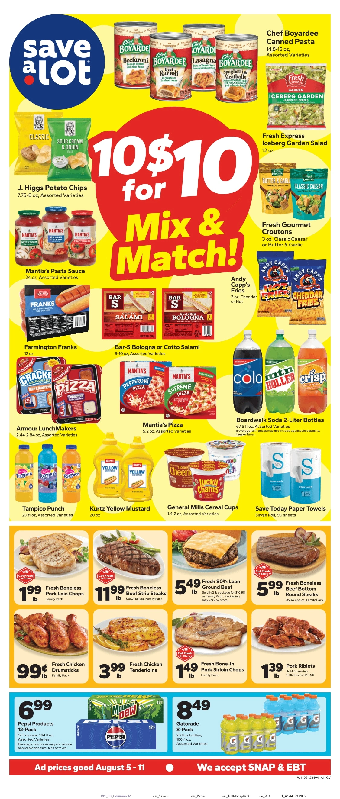 Save a Lot Food Stores flyer page 1