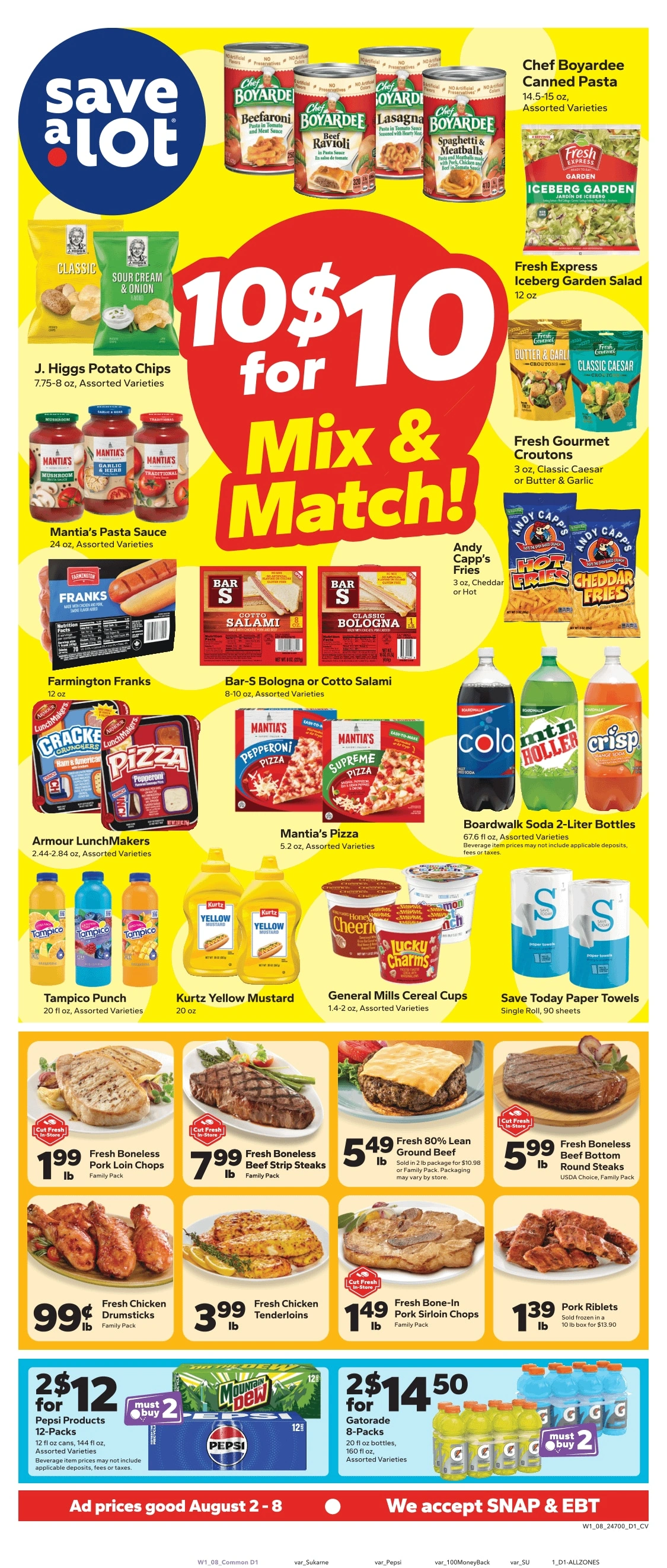 Save a Lot Food Stores flyer page 1