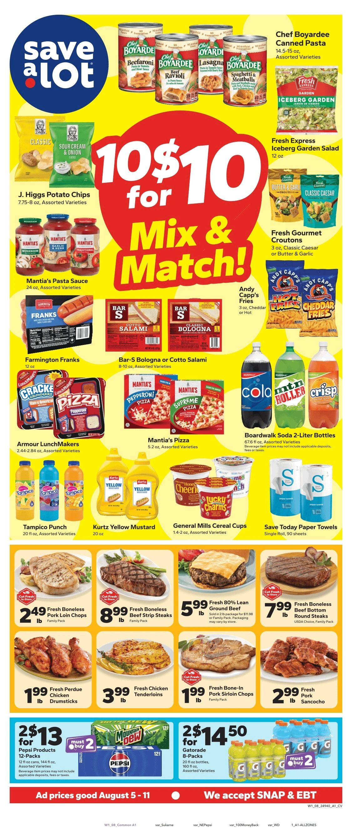 Save a Lot Food Stores flyer page 1