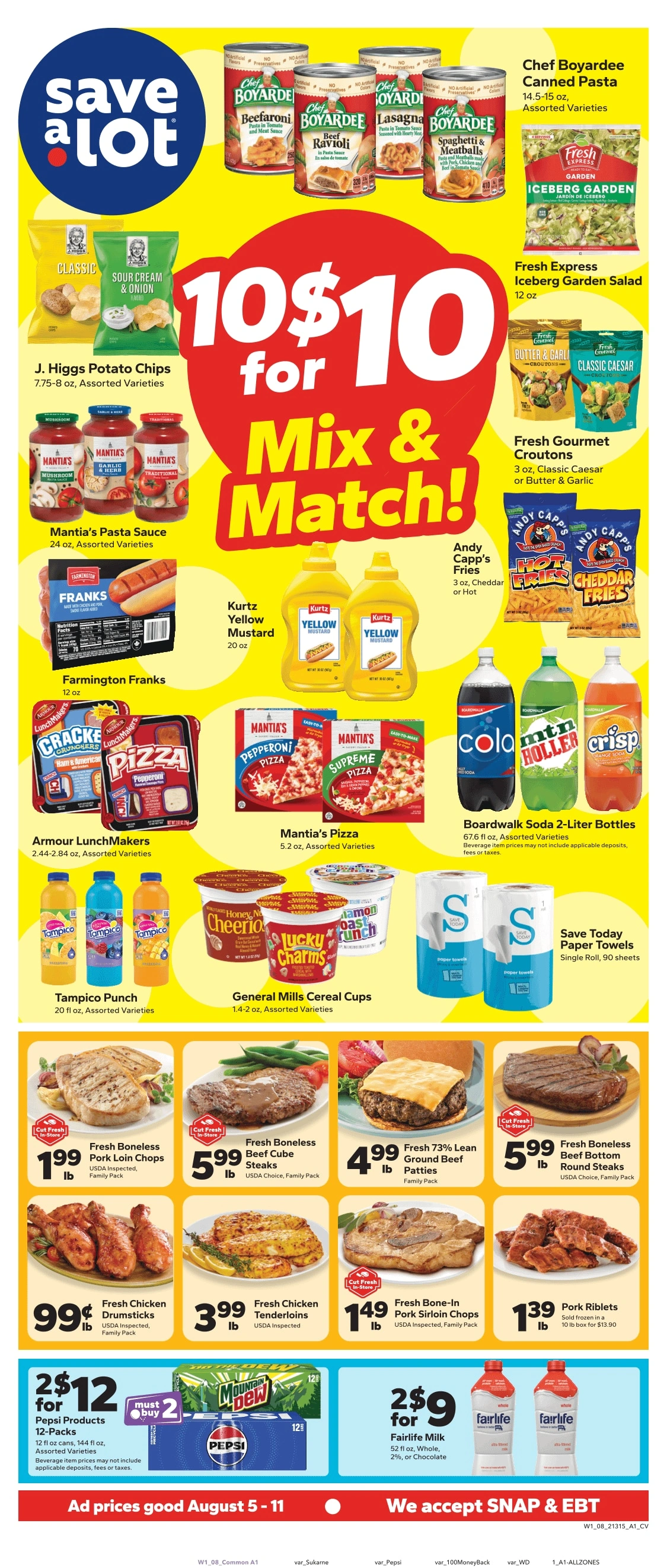 Save a Lot Food Stores flyer page 1