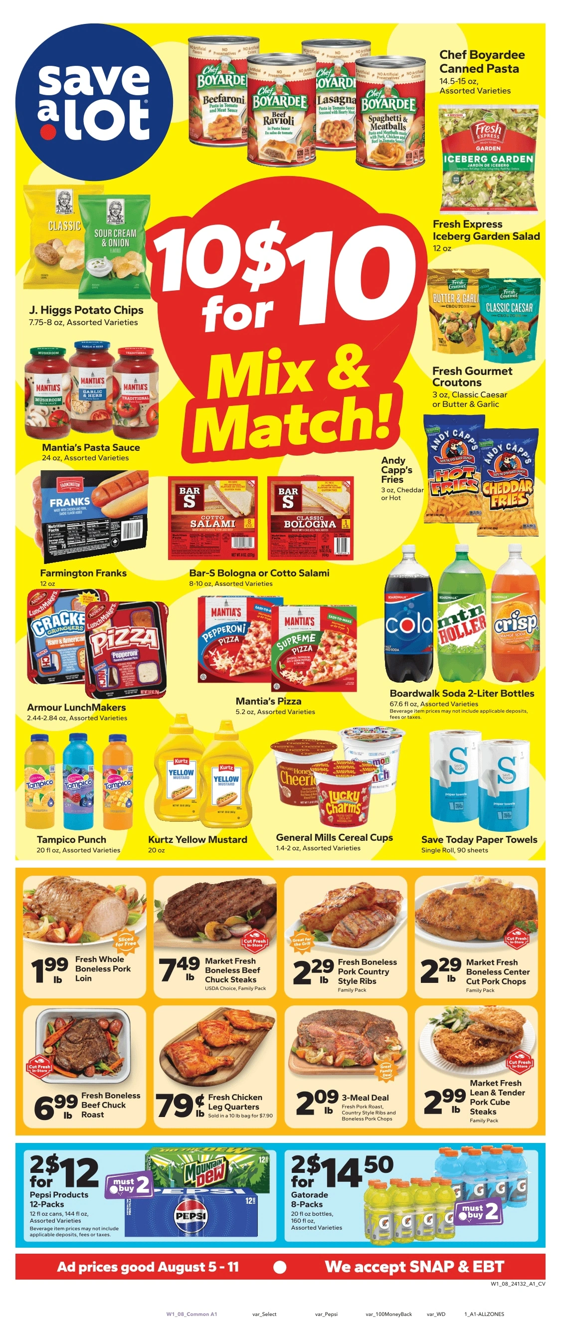 Save a Lot Food Stores flyer page 1