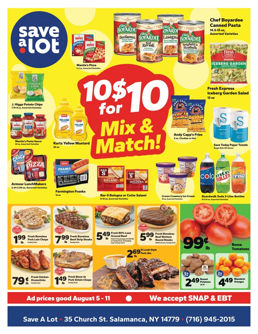 Save a Lot Food Stores flyer page 1