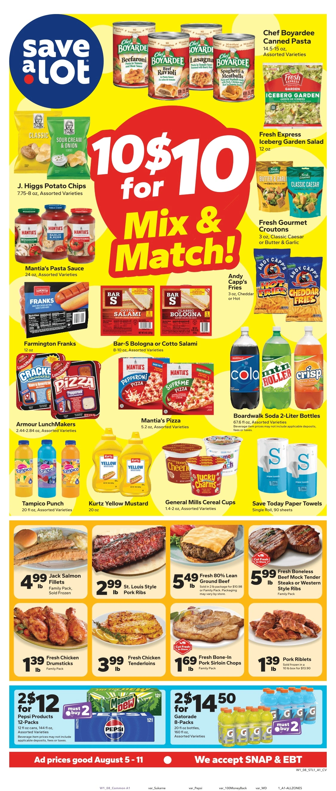 Save a Lot Food Stores flyer page 1