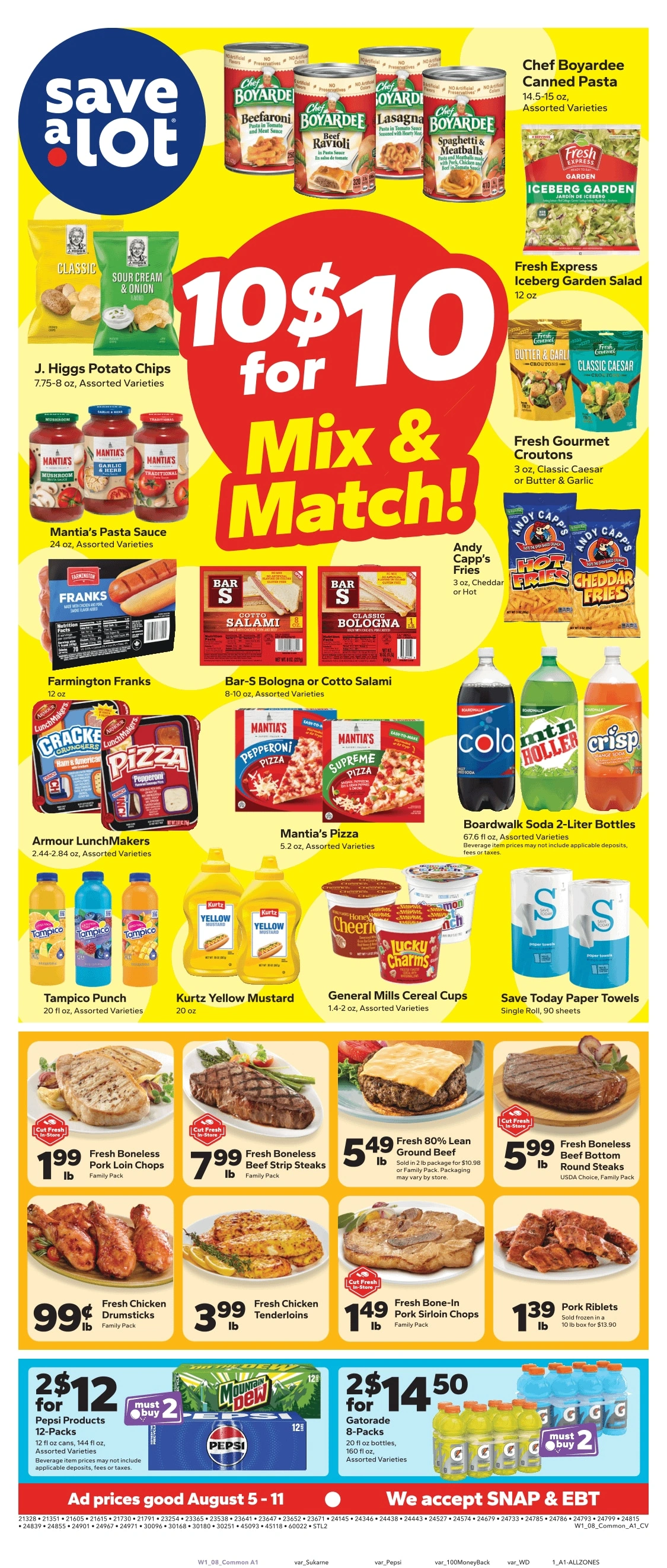 Save a Lot Food Stores flyer page 1