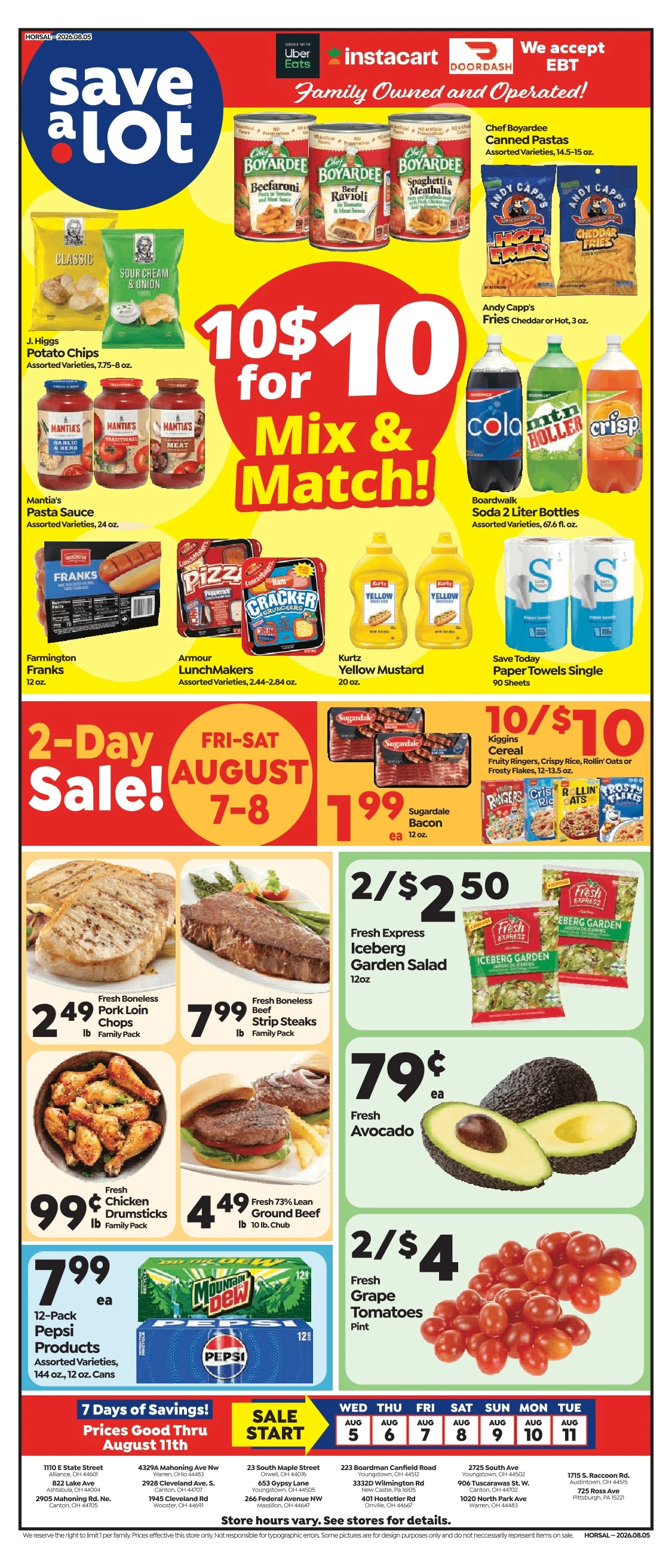 Save a Lot Food Stores flyer page 1