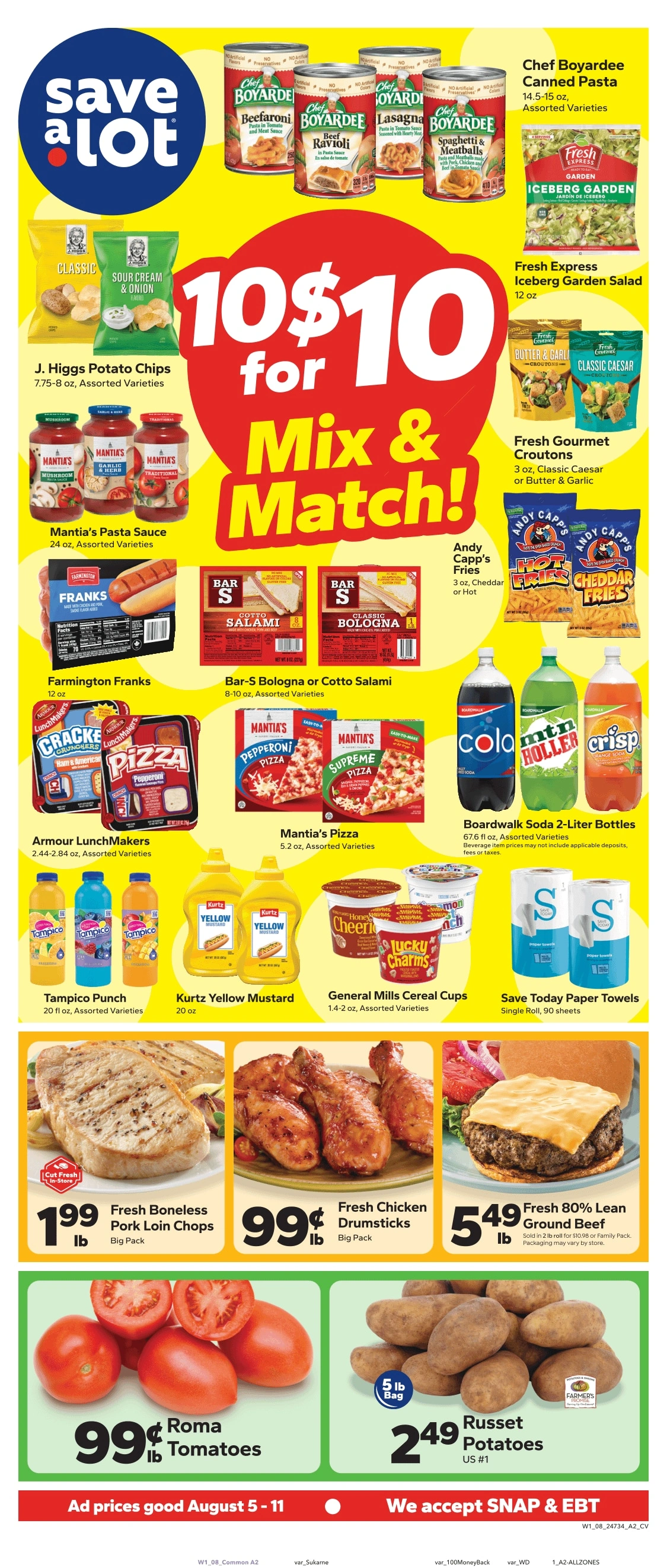 Save a Lot Food Stores flyer page 1