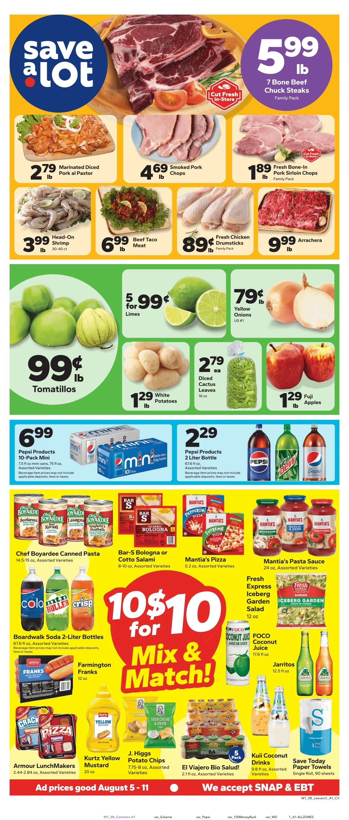 Save a Lot Food Stores flyer page 1