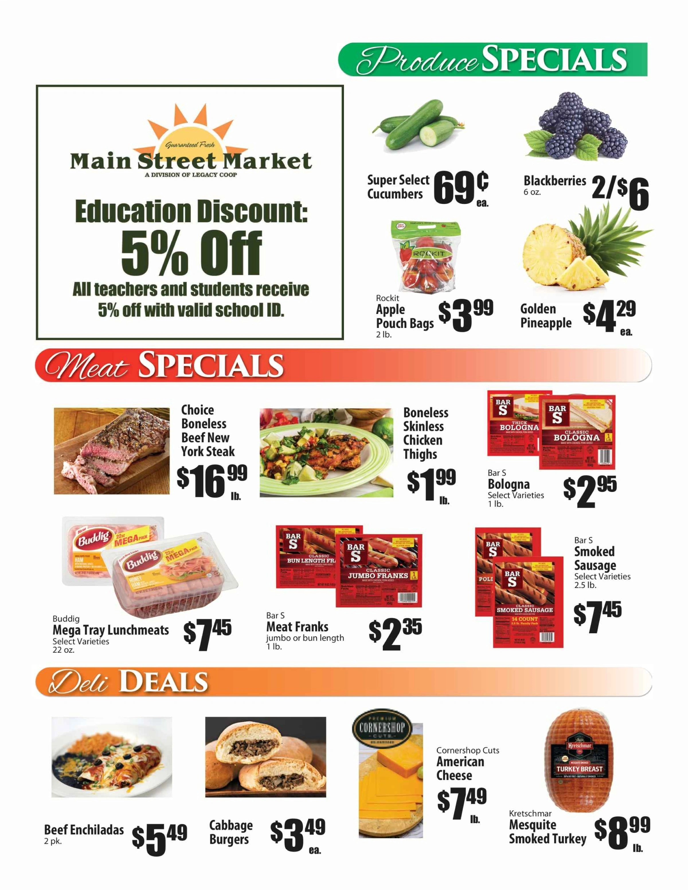 Scottsbluff Main Street Market flyer page 3