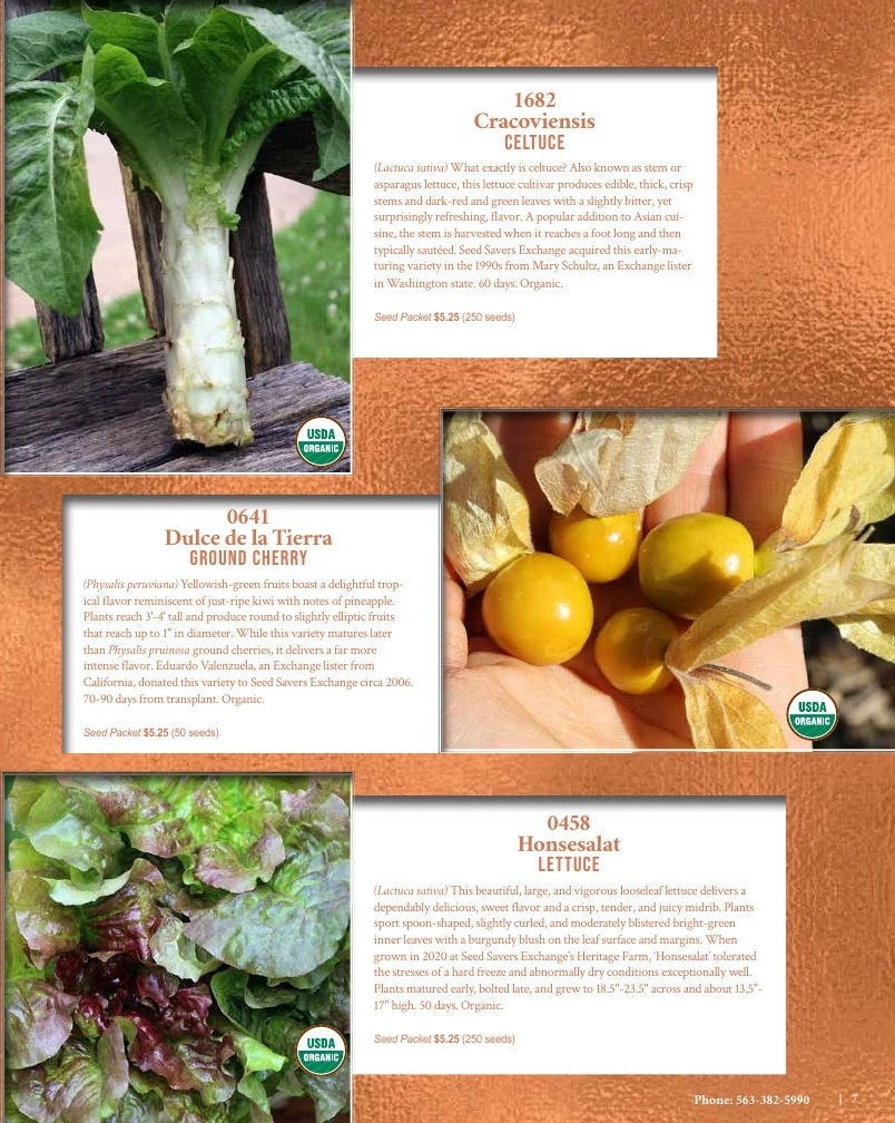 Seed Savers Exchange flyer page 7