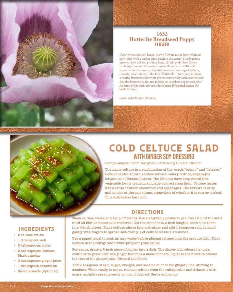 Seed Savers Exchange flyer page 8