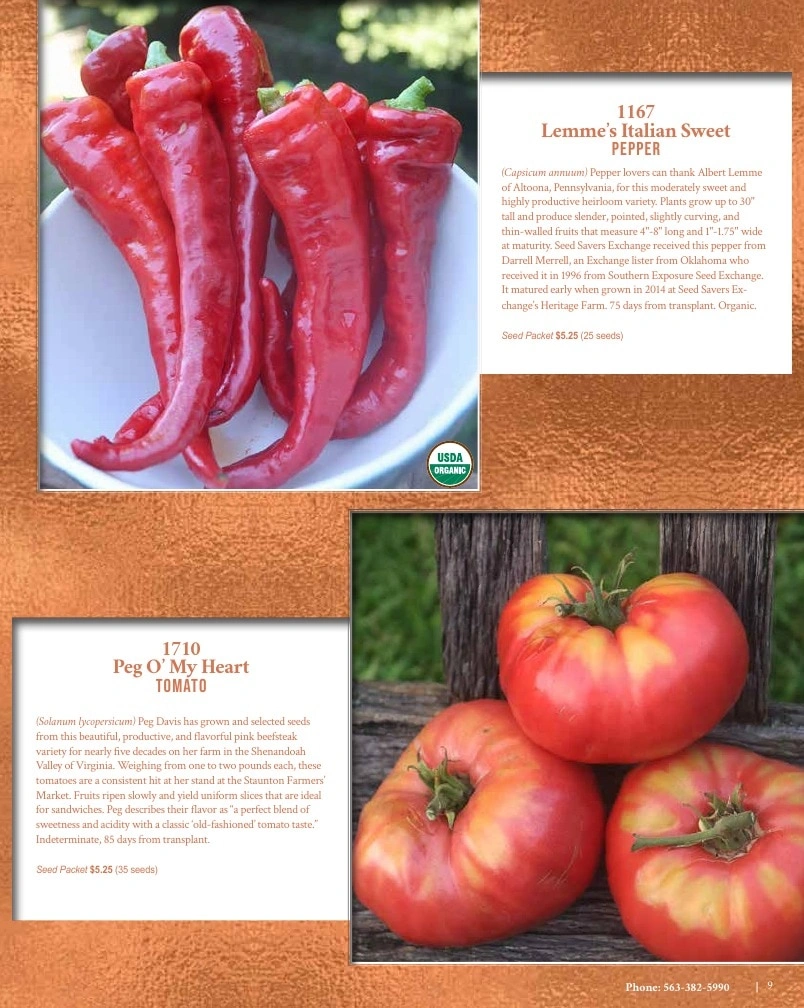 Seed Savers Exchange flyer page 9