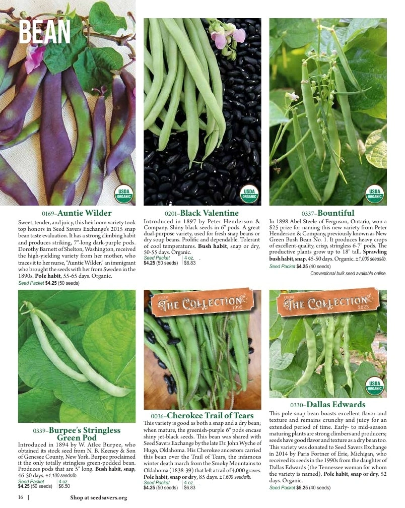 Seed Savers Exchange flyer page 16