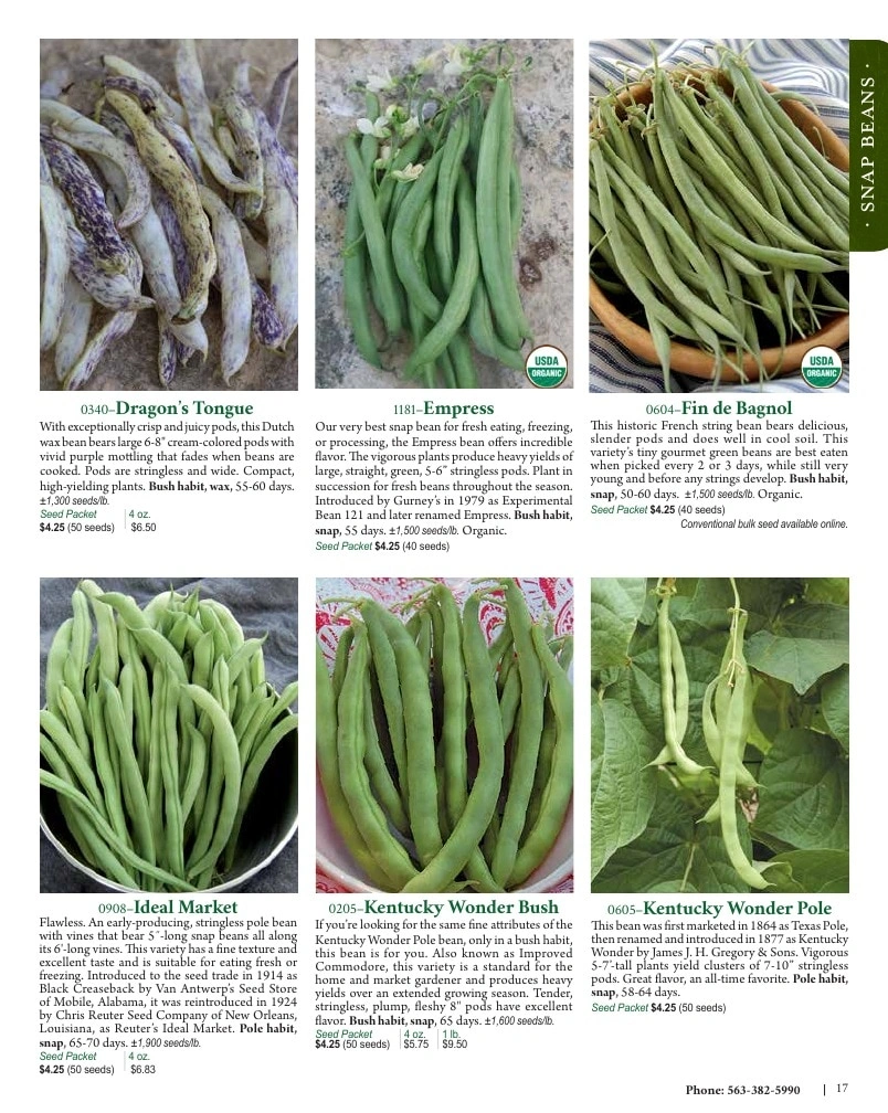 Seed Savers Exchange flyer page 17