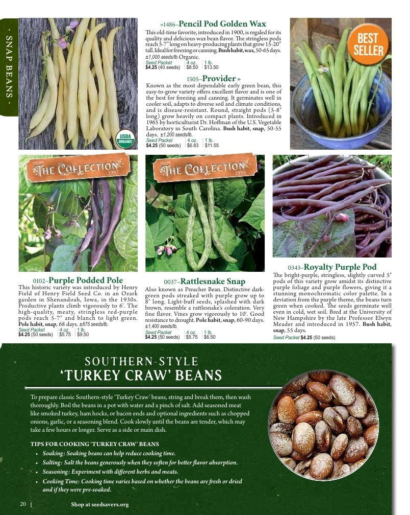 Seed Savers Exchange flyer page 20