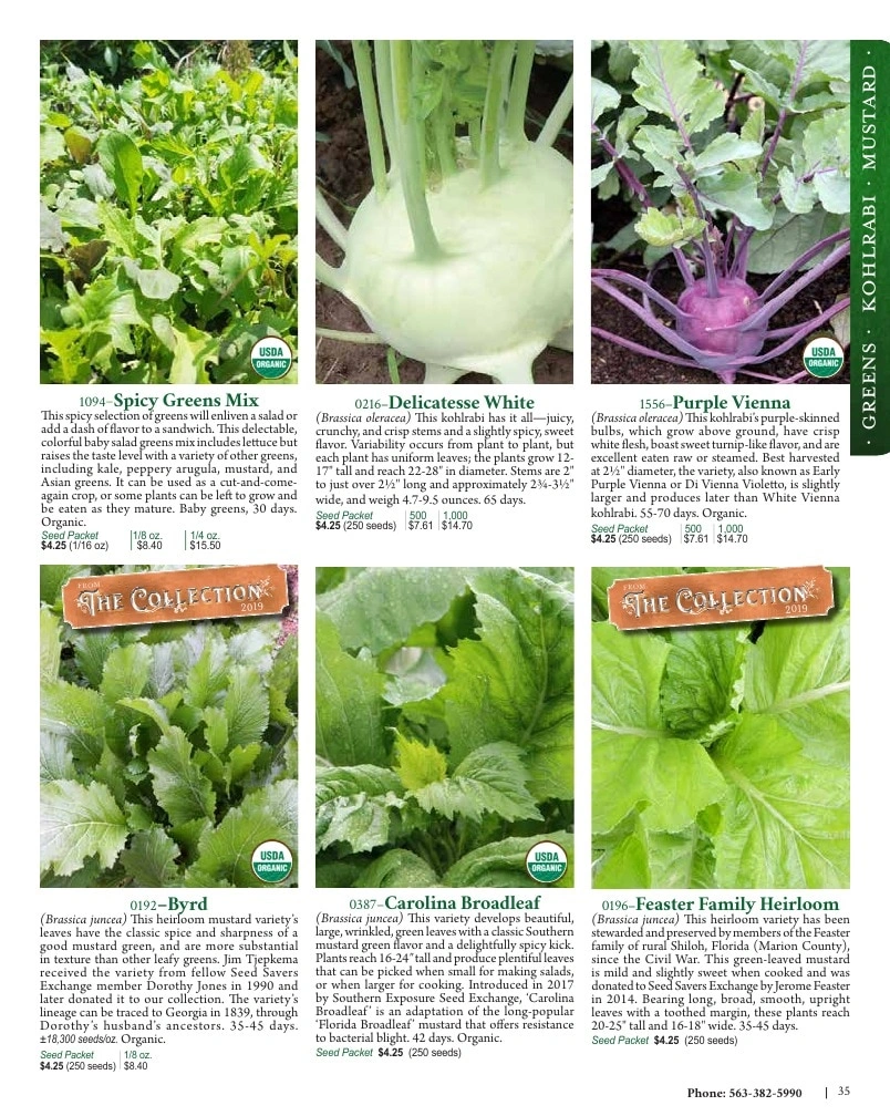Seed Savers Exchange flyer page 35