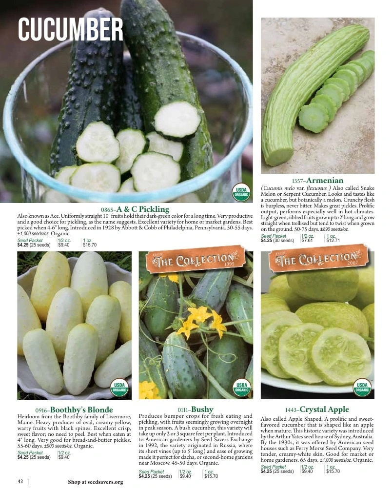 Seed Savers Exchange flyer page 42