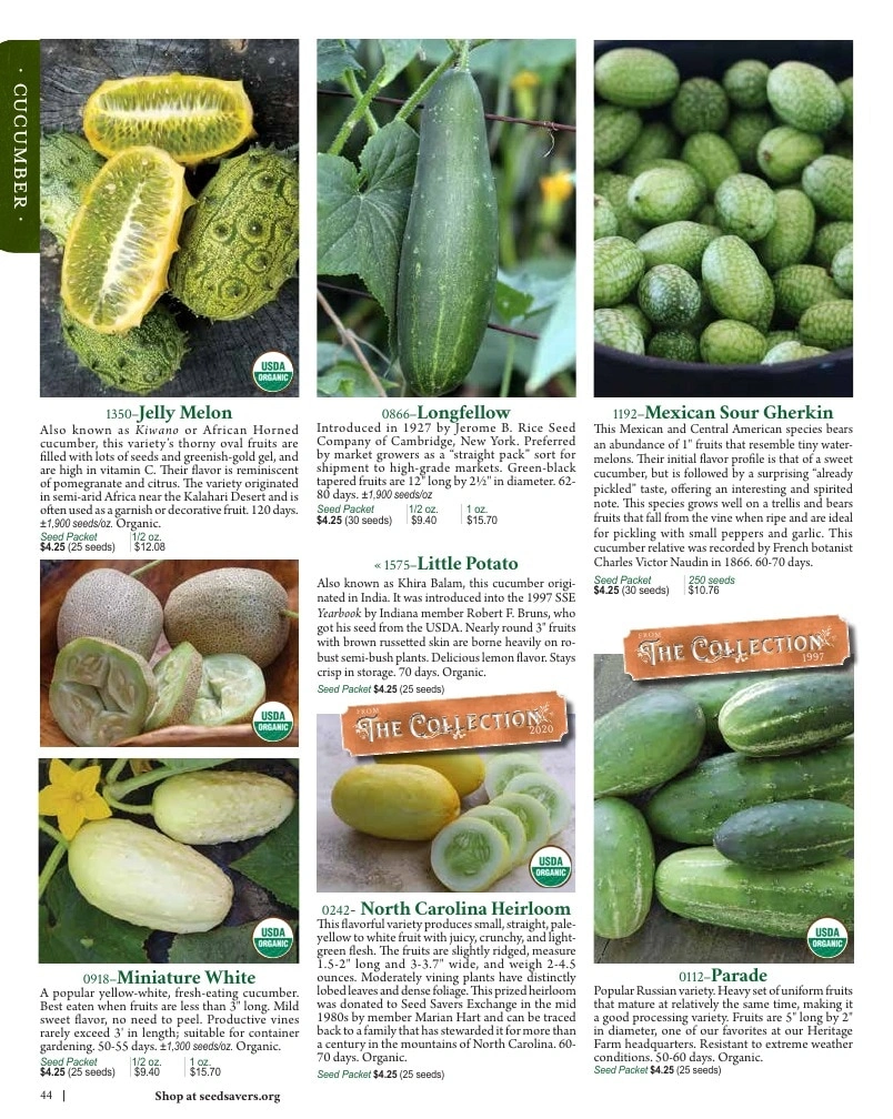 Seed Savers Exchange flyer page 44
