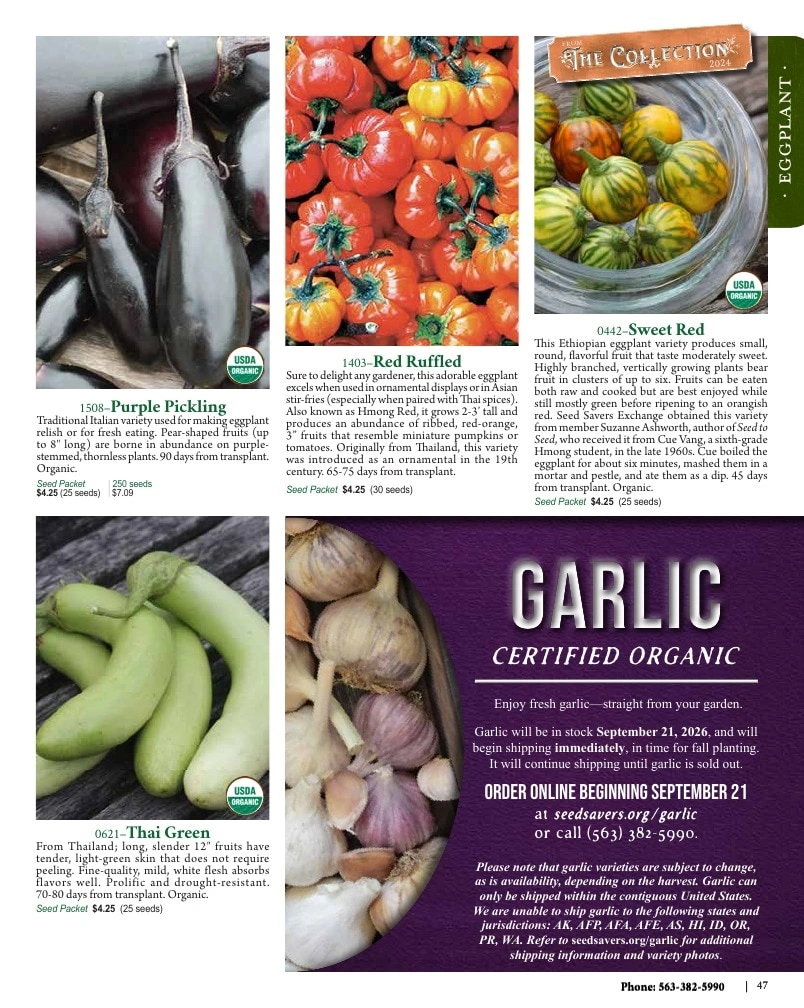 Seed Savers Exchange flyer page 47