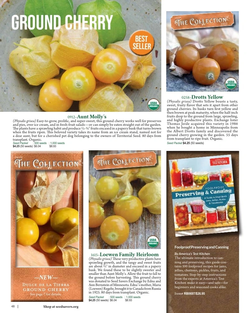 Seed Savers Exchange flyer page 48