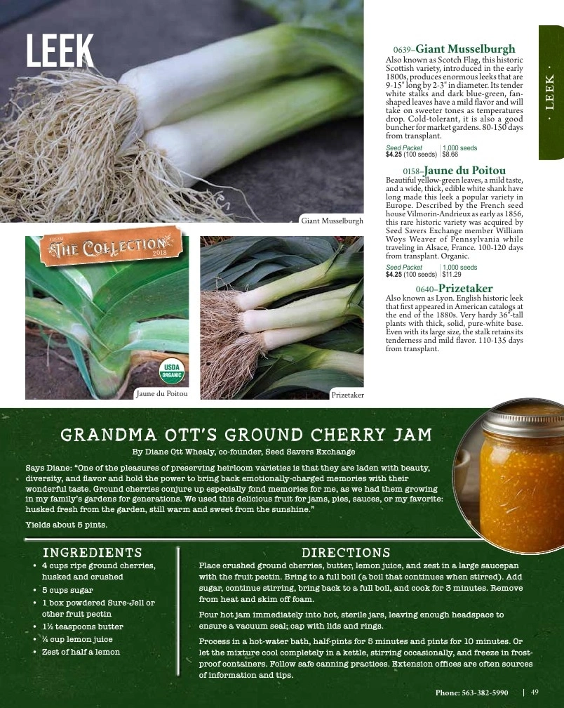 Seed Savers Exchange flyer page 49