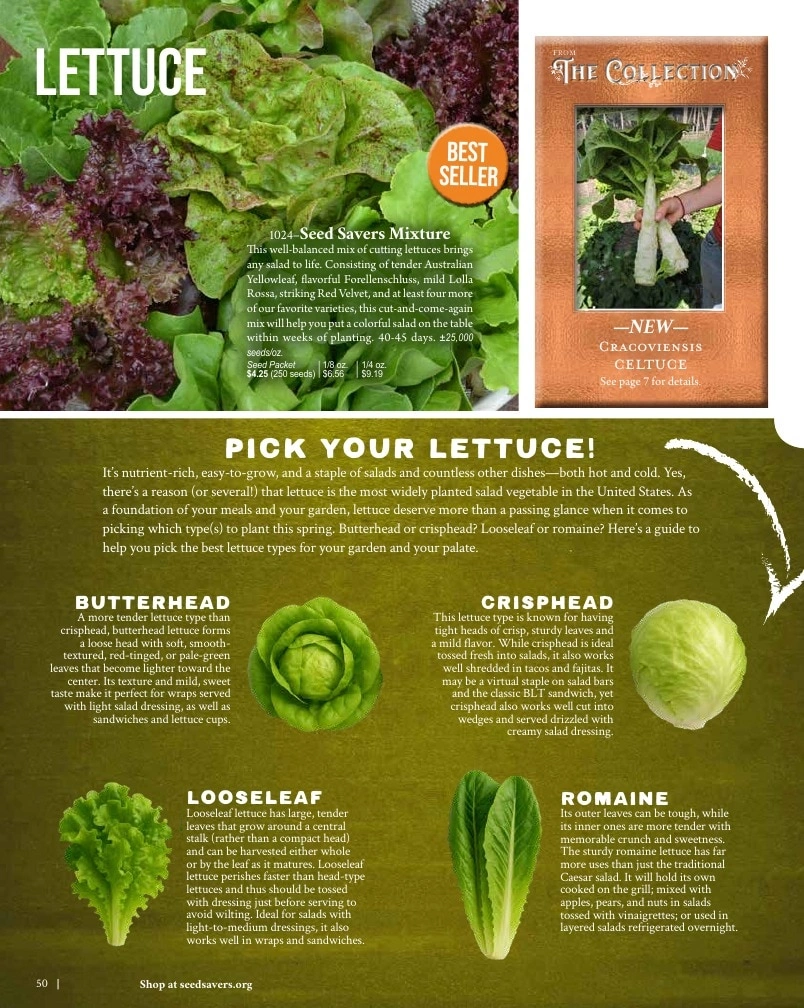 Seed Savers Exchange flyer page 50