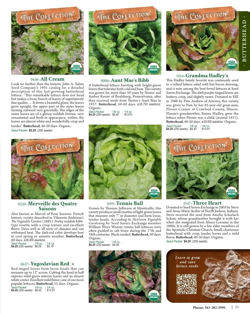 Seed Savers Exchange flyer page 51