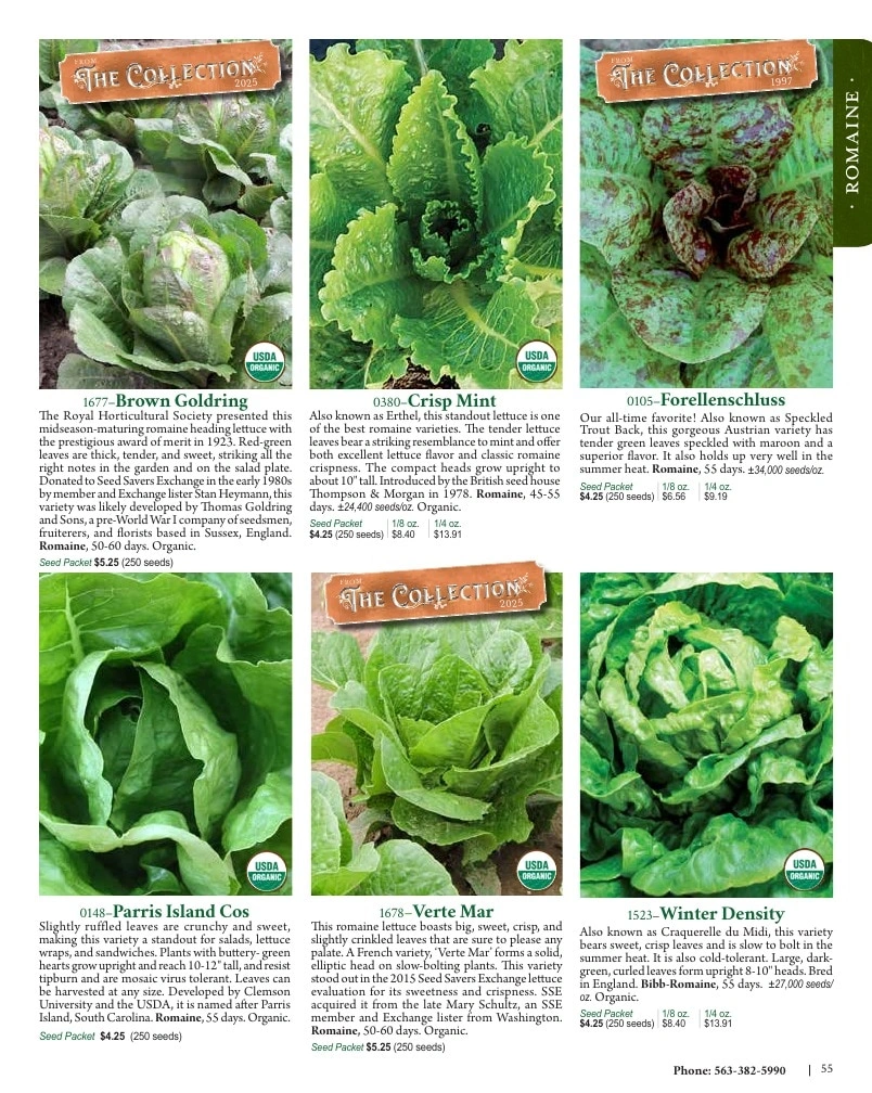 Seed Savers Exchange flyer page 55