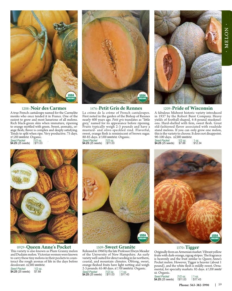 Seed Savers Exchange flyer page 59