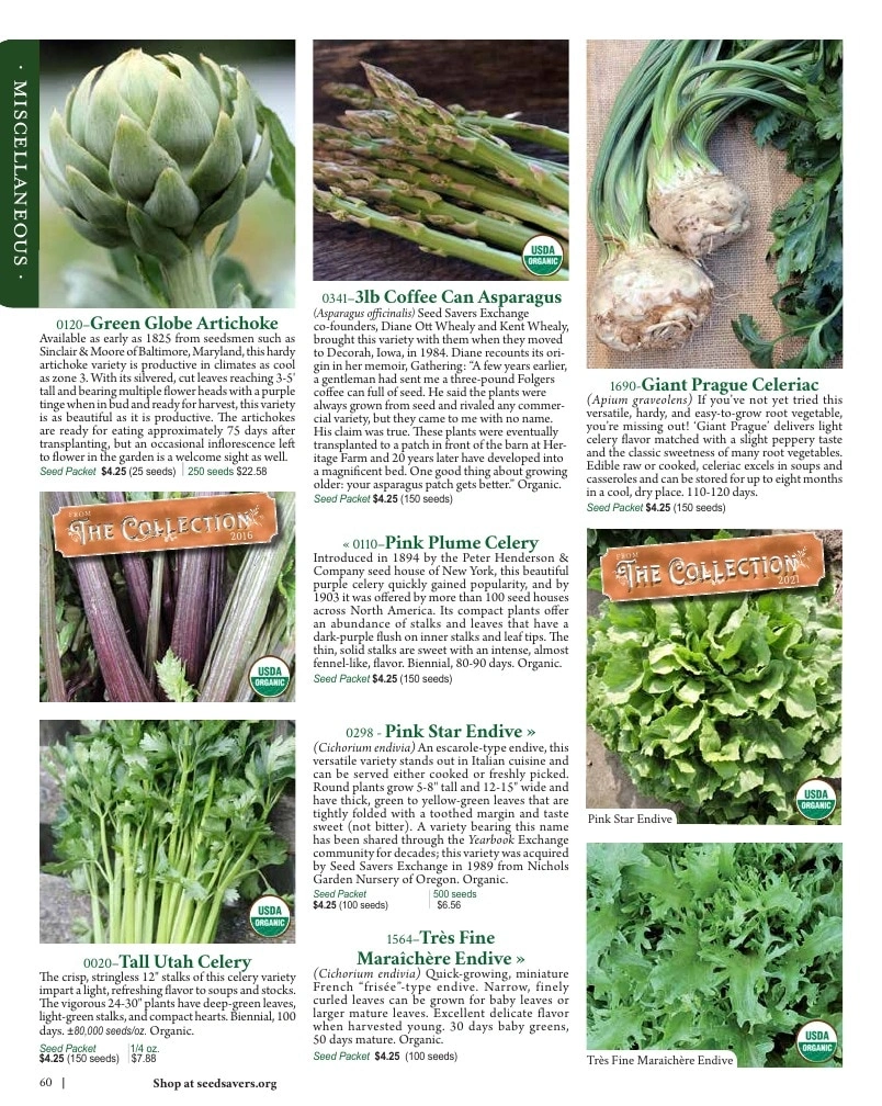 Seed Savers Exchange flyer page 60