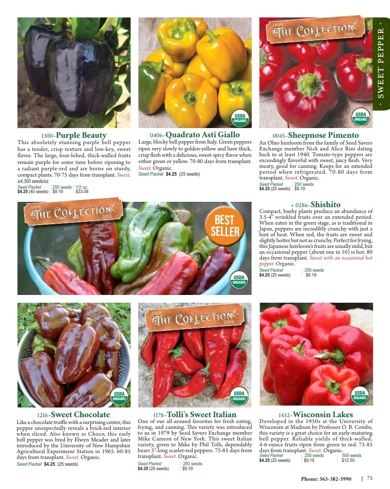 Seed Savers Exchange flyer page 75