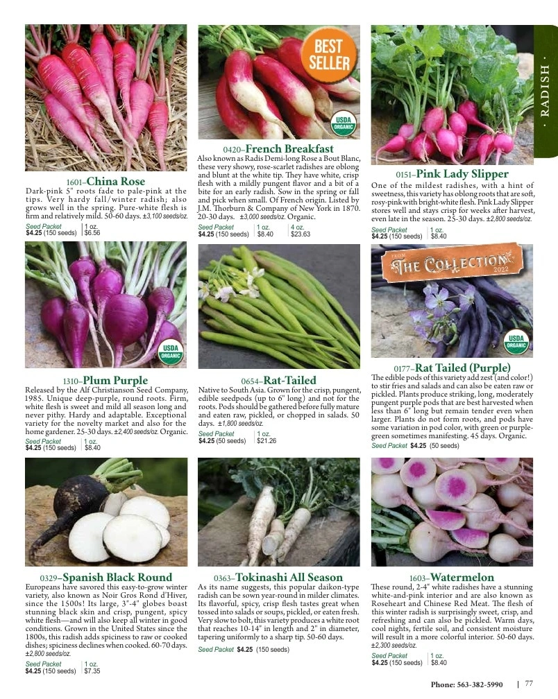 Seed Savers Exchange flyer page 77