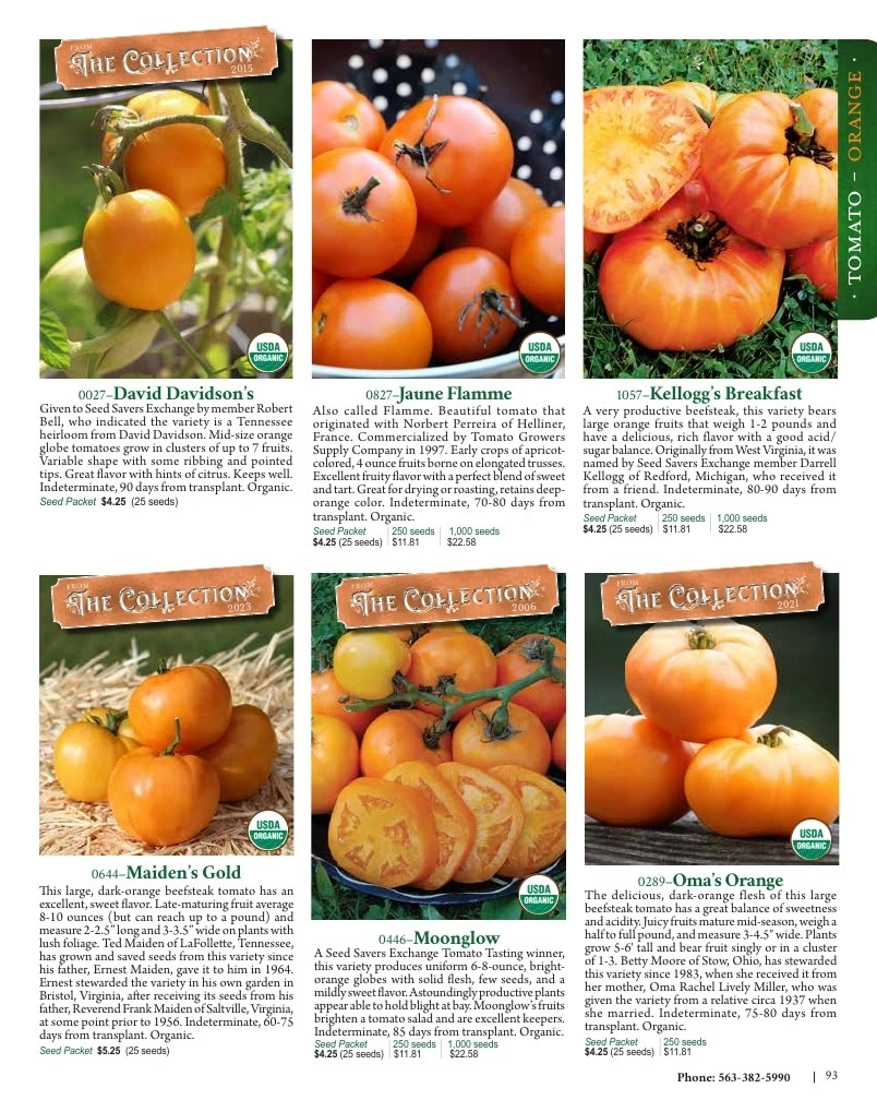 Seed Savers Exchange flyer page 93