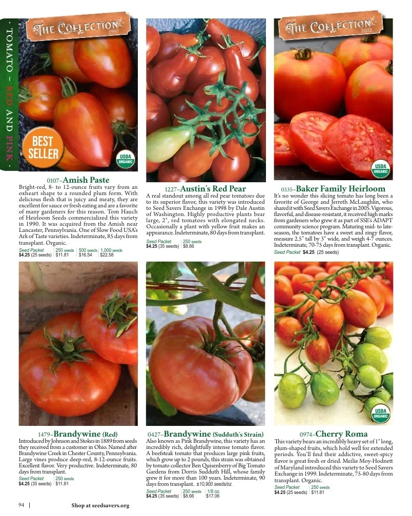 Seed Savers Exchange flyer page 94