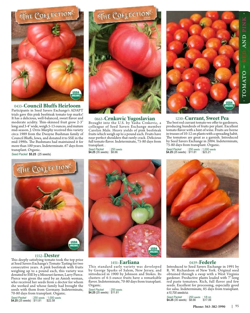 Seed Savers Exchange flyer page 95