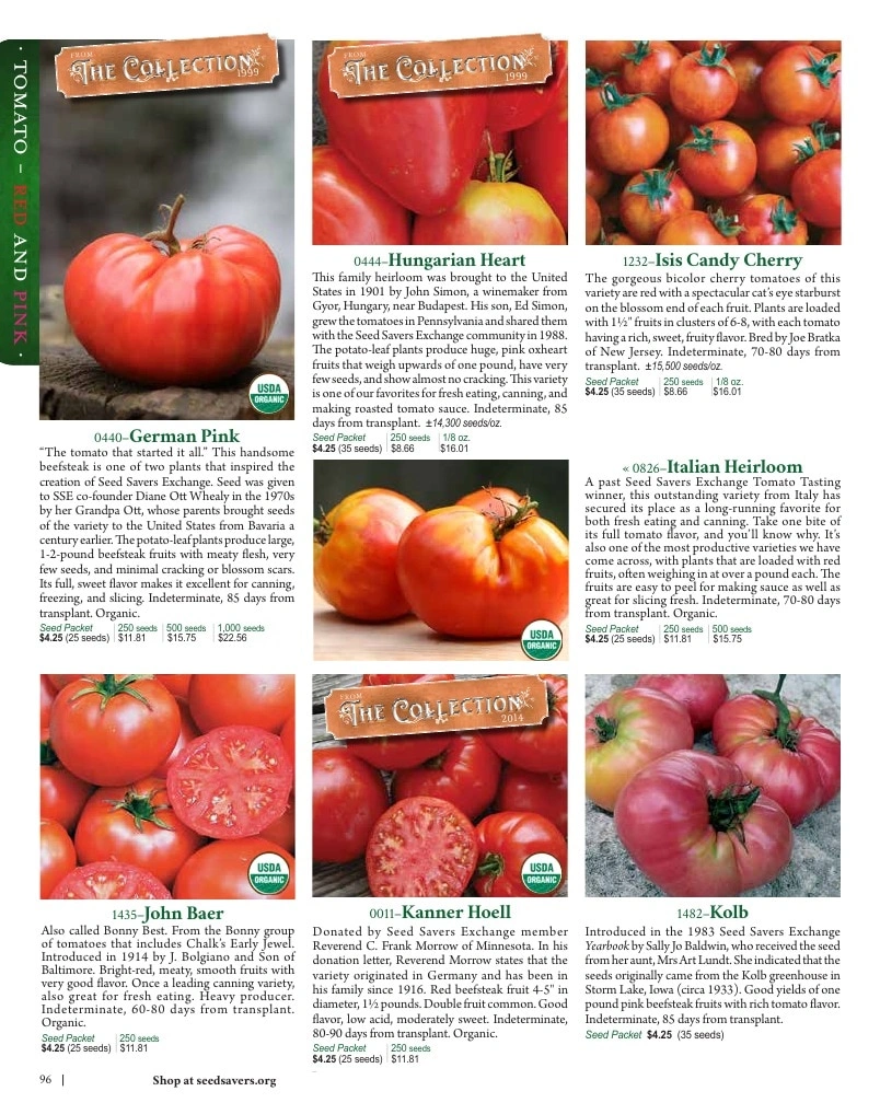 Seed Savers Exchange flyer page 96
